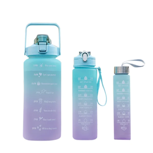KIT 3 Garrafas D'água 2Litros 900ml e 300ml Squeeze